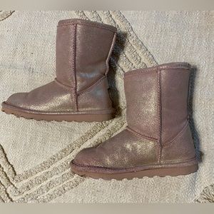 Bearpaw kids boots pink glitter - size youth 1
